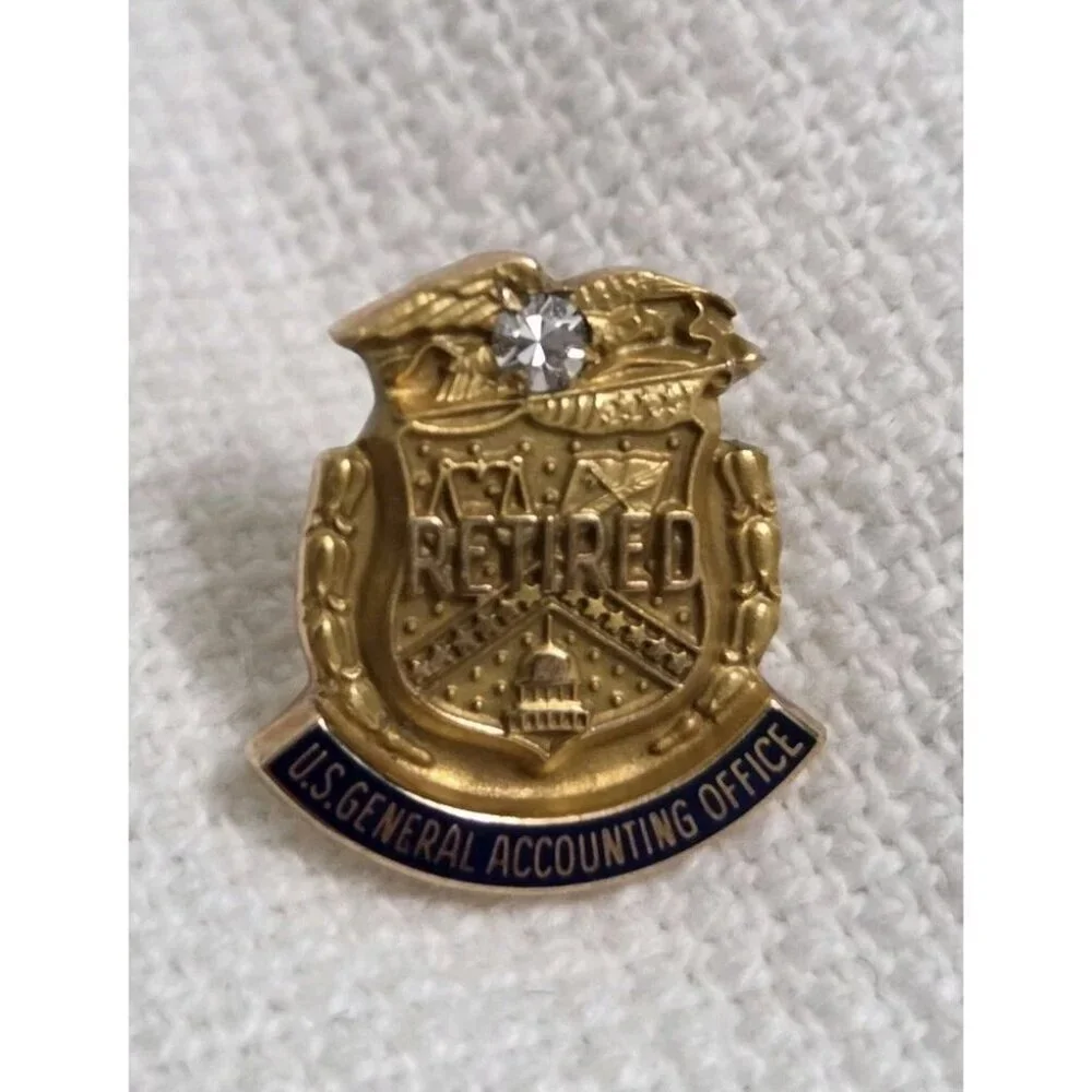 GAO General Accounting Office 10K Gold Career Pin Set 20/30/Retired Diamond 5g